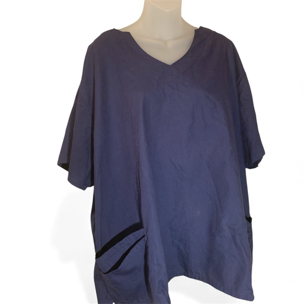 Butter-Soft 3X Navy Blue Top (item#10058)